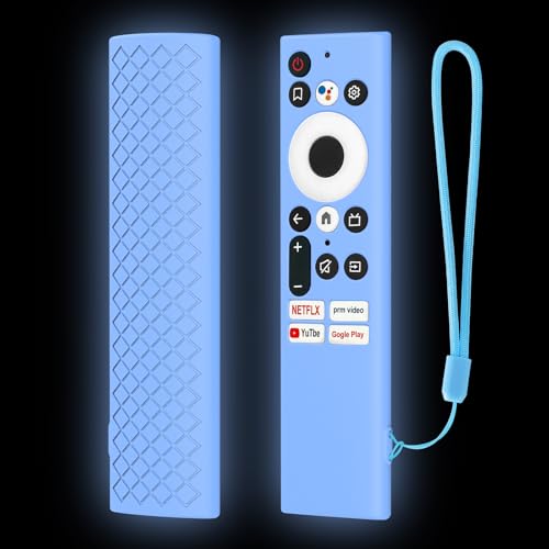 RAYA Silicone Remote Cover Compatible with Motorola/Sansui/Croma TV/Realme TechLife TV/Philips TV/Reliance TV/VW TV Voice Remote Protective Case [Remote NOT Included] (Blue) - Image 1