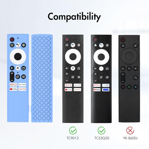 RAYA Silicone Remote Cover Compatible with Motorola/Sansui/Croma TV/Realme TechLife TV/Philips TV/Reliance TV/VW TV Voice Remote Protective Case [Remote NOT Included] (Blue) - Image 2