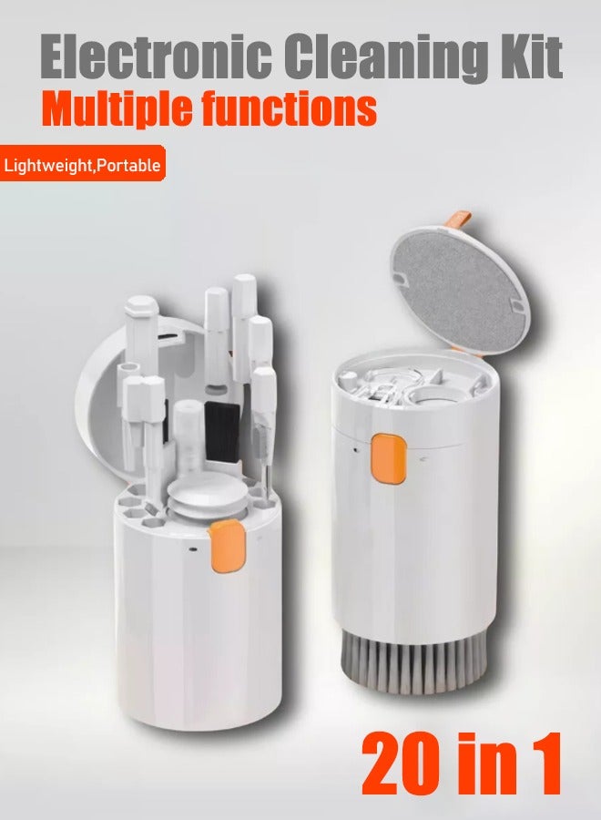 20 in 1 Professional Electronic Cleaning Kit with Portable Storage Design, Lightweight Electronic Cleaning Pack with Multiple Cleaning Functions, Perfect for Cell Phones, Keyboards, Headphones, USB Ports, Computer Screens and Other Electronics - Image 1