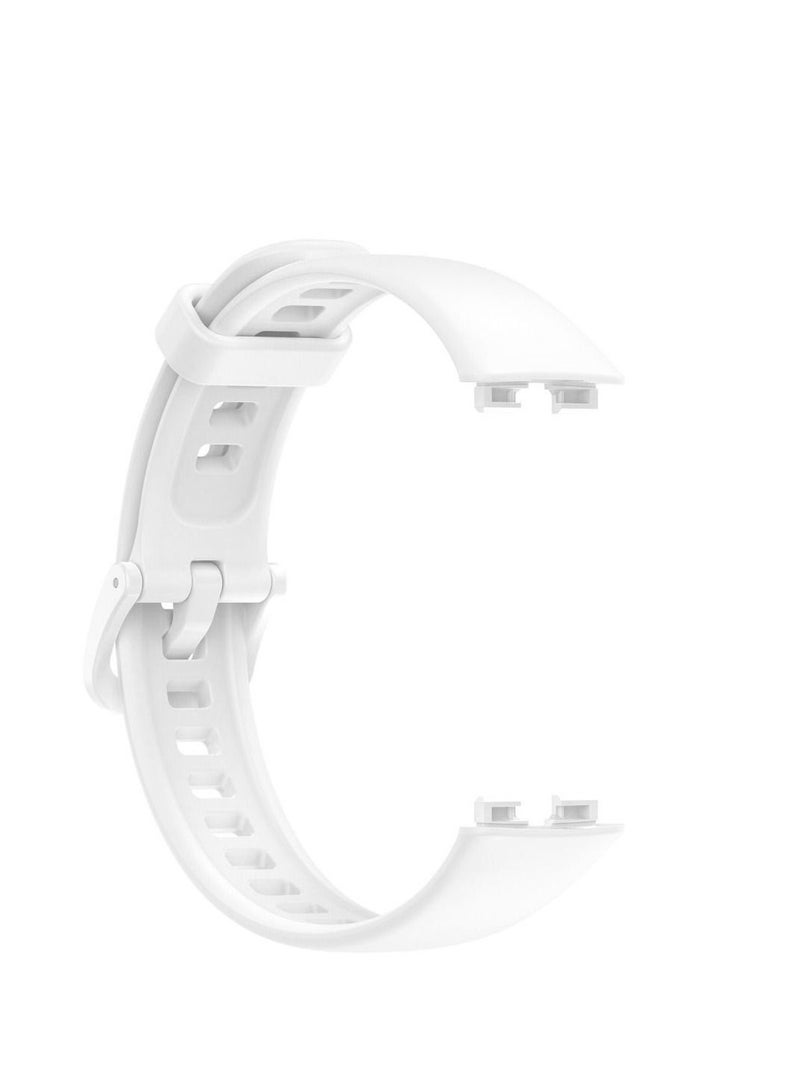 Sport Silicone Smart Watch Band Replacement Strap For Huawei Honor Band 8 (   White) - Image 1