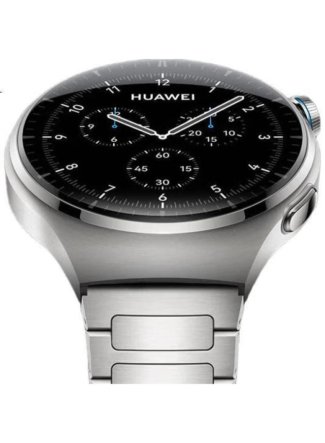 MSSM Compatible Huawei Watch Band For Watch4Pro, Gt5/4/3Pro, Watch3Pro, H-Shaped Stainless Steel Metal Strap [46/48Mm Dial] - Titanium Color - Image 2