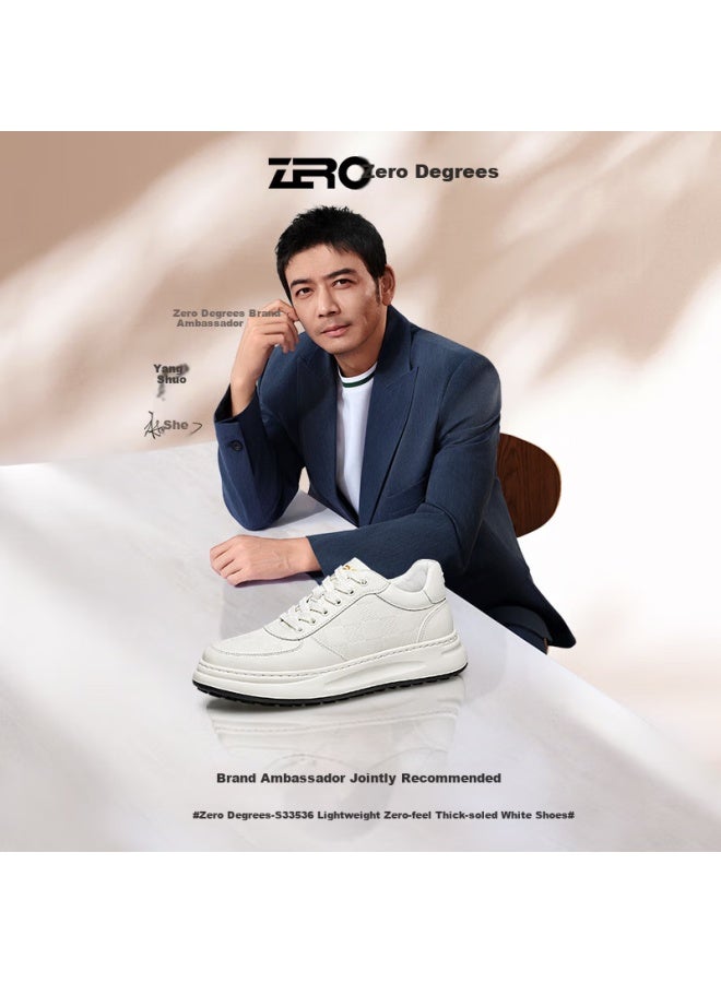 Zero Degree Lightweight Zero Feeling Thick Bottom Suit White Casual Sneakers Men White 43 - Image 1