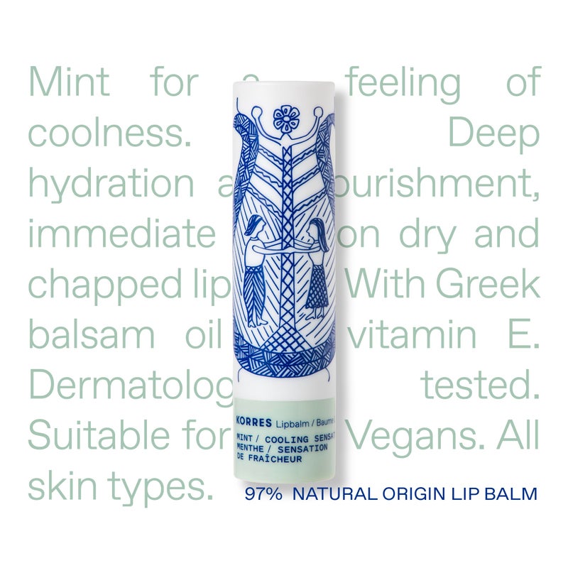 KORRES Balsam Lip Butter Stick Clear Mint, Moisturizing Balm with Greek Hypericum Oil, Nourishing Formula for Smooth Lips, Lightweight Shine, Daily Lip Care, 0.17 oz, Stocking Stuffer - Image 4