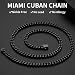 ChainsHouse Mens Cuban Link Chain Black Miami Cuban Chain Necklace for Men 5mm Wide Hip Hop Mens Jewelry 20 Inch Length - Image 2