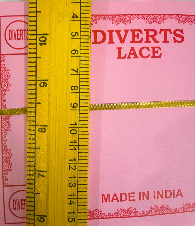 DIVERTS Gota Trim Lace Roll Gold Color 100 Meter for Saree Dupatta Dress Blouse Craft Decoration and DIY Sewing Work – 1 Roll - Image 4