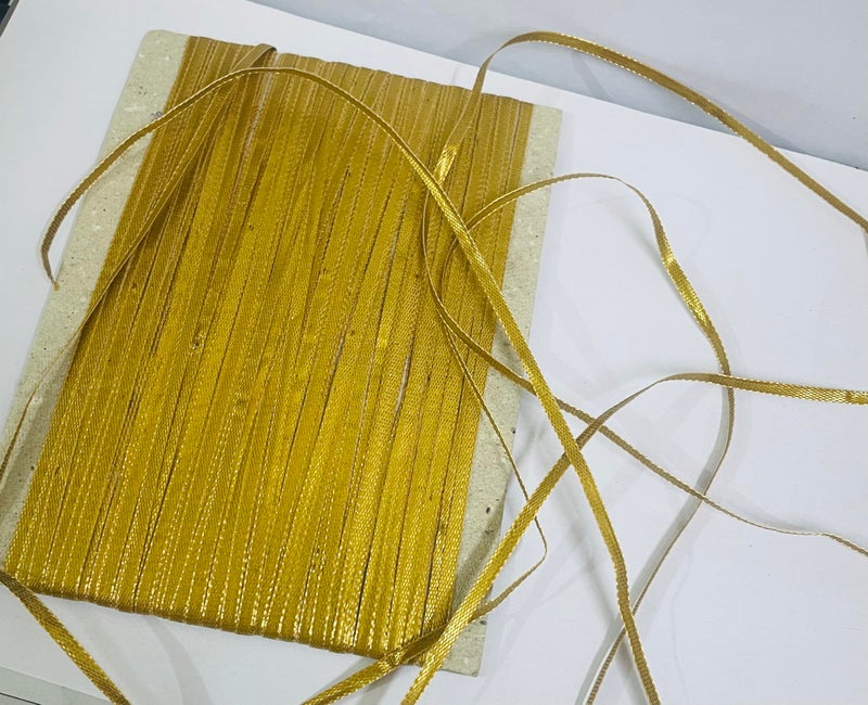 DIVERTS Gota Trim Lace Roll Gold Color 100 Meter for Saree Dupatta Dress Blouse Craft Decoration and DIY Sewing Work – 1 Roll - Image 3