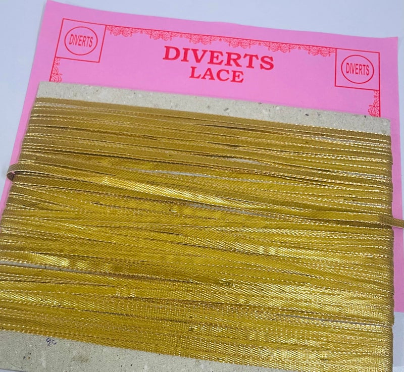 DIVERTS Gota Trim Lace Roll Gold Color 100 Meter for Saree Dupatta Dress Blouse Craft Decoration and DIY Sewing Work – 1 Roll - Image 5