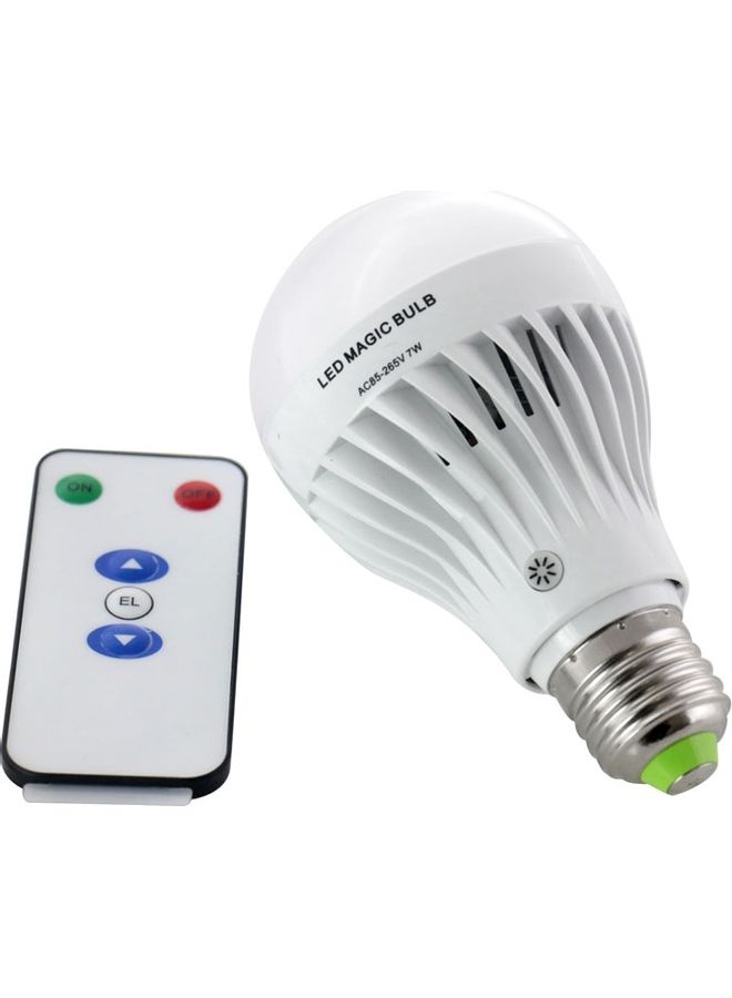 NIBEMINENT Rechargeable LED Emergency Bulb with Remote Control White - Image 1