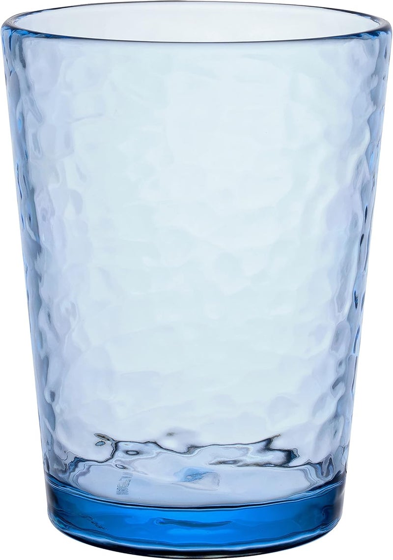 KLIFA NICE 147 ounce Set of 6 Acrylic Tumbler Drinking Glasses BPAFree Stackable Plastic Drinkware Dishwasher Safe Cups Ocean Blue - Image 1