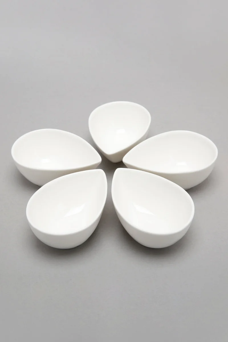 Redtag White Porcelain Bowl (5 Piece Set)