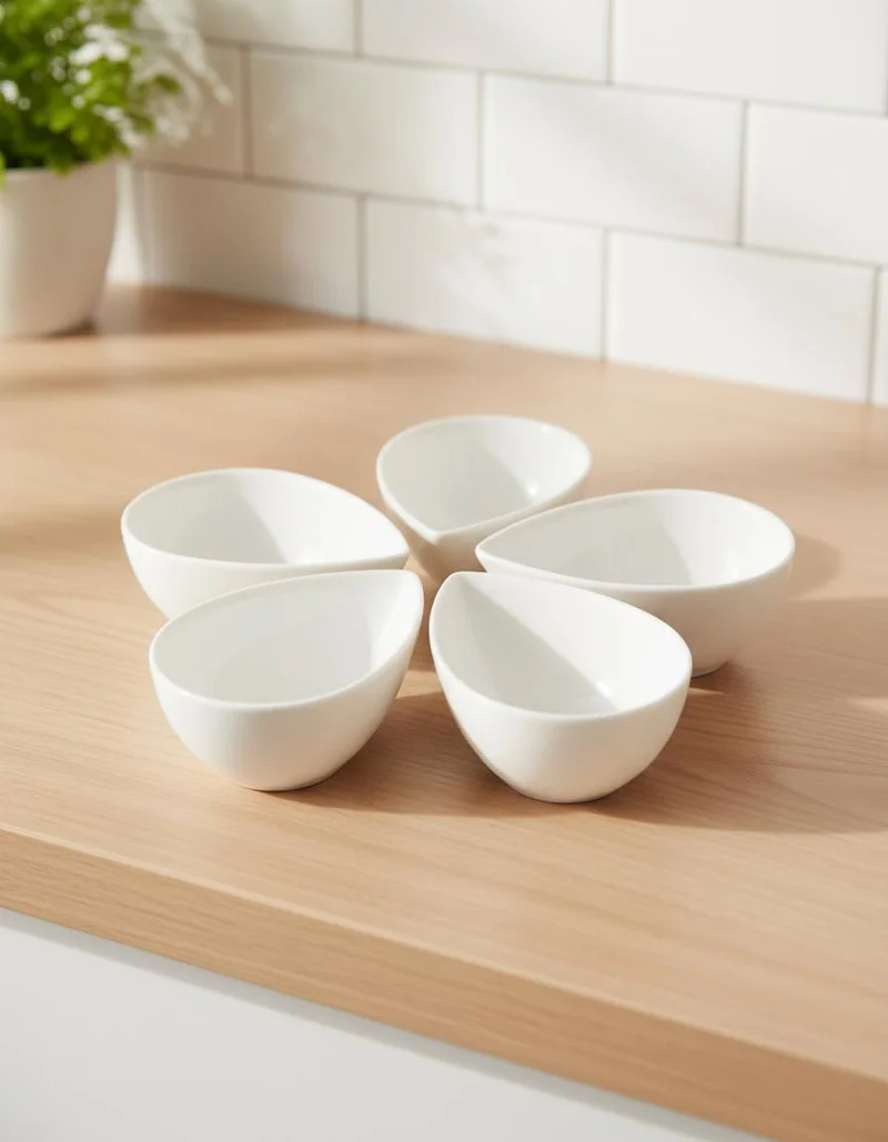 Redtag White Porcelain Bowl (5 Piece Set)