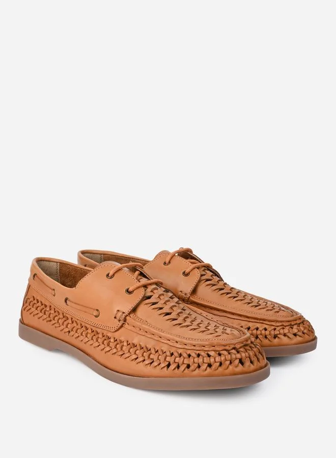 Styli Styli Genuine Leather Handmade Lace Up Shoes