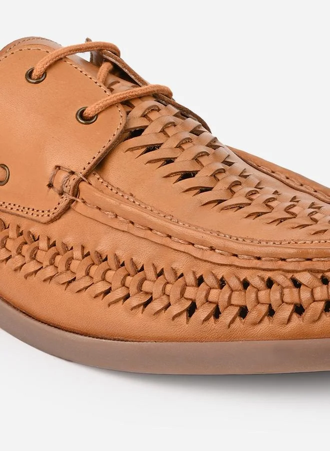 Styli Styli Genuine Leather Handmade Lace Up Shoes