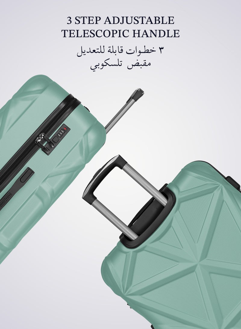 PARAJOHN مجموعة عربة الأمتعة ذات الجانب الصلب ABS مكونة من 3 قطع - Image 3