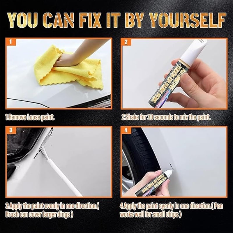 INOBECK Touch Up Paint Pen For Cars, Car Scratch Repair Pen, Car Accessories Car Touch Up Fill Paint Pen, Car Remover Scratch Paint Pen, Automotive Touch Up Paint For Erase Car Scratches (Black) - Image 5