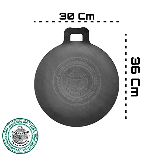 TAWA Brand Iron Dosa Dosa Kallu 12 Inch pre-Seasoned (Black) - Image 2