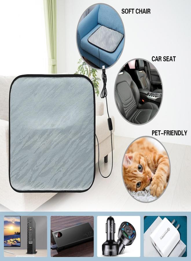 Winter Usb Electric Blanket Heater Automobile Seat Cushion Heating Pad Sofa Chair Warmer Heater Blanket For Car Office Warmer black - Image 3