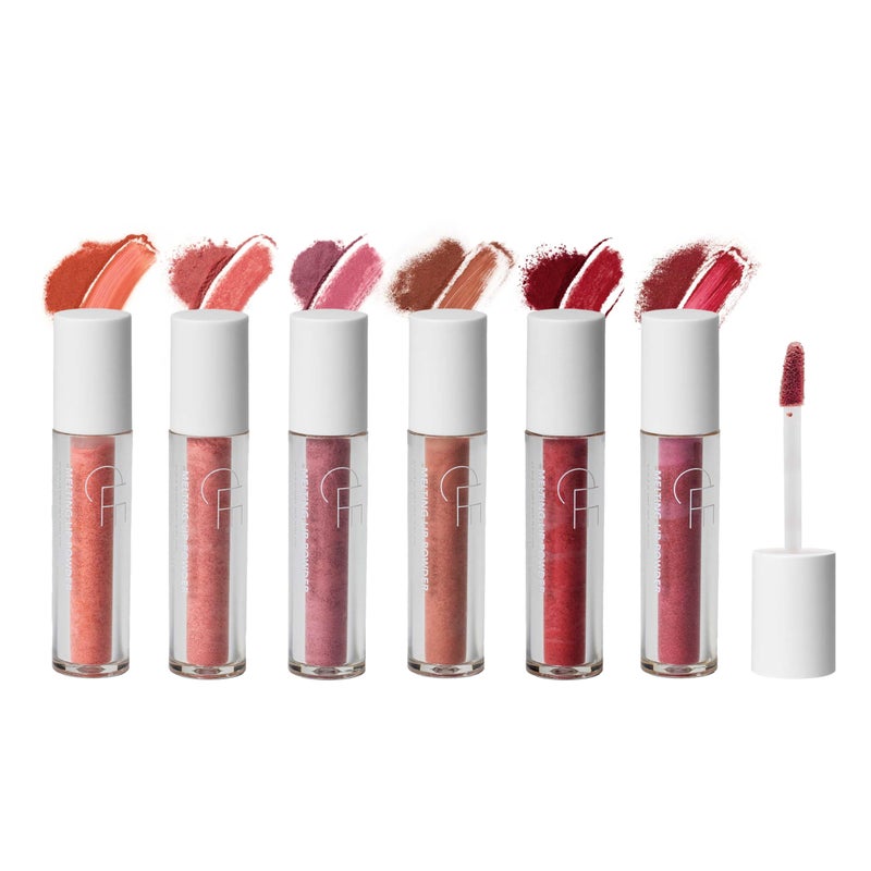 CLE Cosmetics Melting Lip Powder Mini Set of 6  Lip Tint Vegan Cruelty Free ParabenFree with LongLasting Weightless Lip Stain Usable on Lips Eyes and Cheeks Matte Finish Travel Size