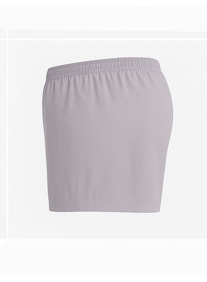 Tango Button Shorts (Solid) Lavender Gray - Image 3