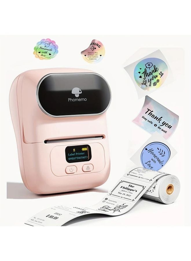 Phomemo Label Maker Thermal Printer Black With 3 Roll Labels For Home Business Mobile Computer - Image 1