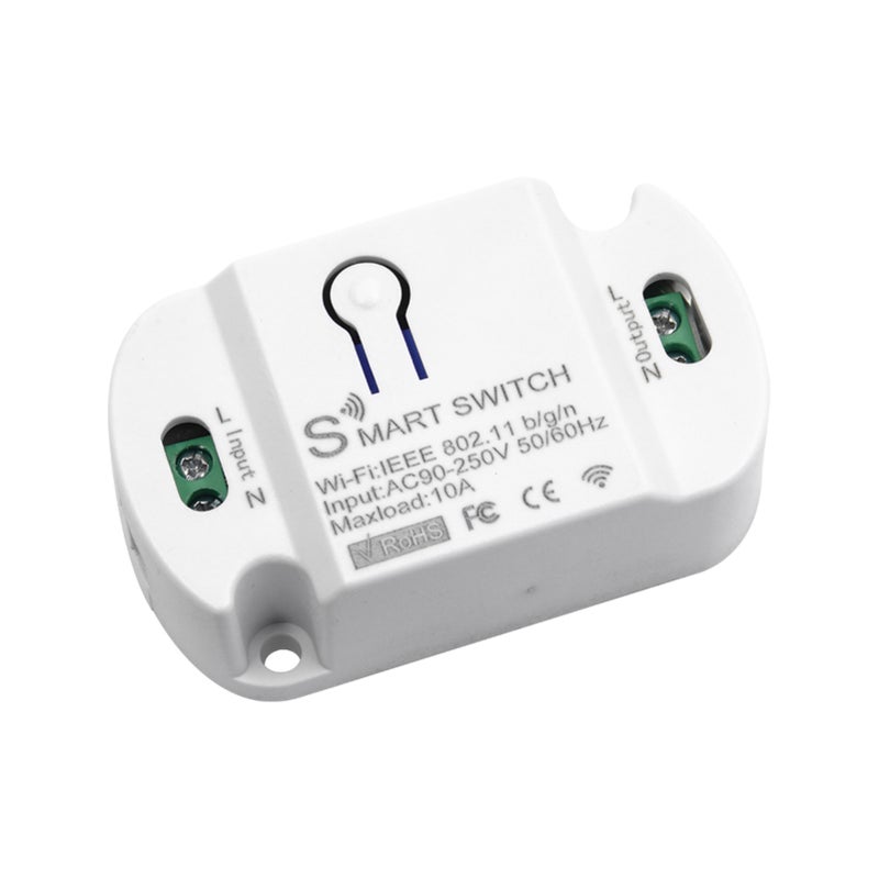 Mini Wi-Fi Switch Module 10A Wi-Fi Intelligent Relay Light Switch APP Remote Control Voice Control DIY Breaker Module Home Appliance Automation (AC 90-250V) - Image 1