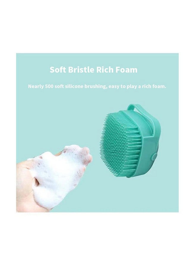 SURORAIN Pet Dog Bath Brush Soft Silicone Dog Shampoo Brush, Brush Hair Fur Grooming Cleaning Brush Soft Shampoo Dispenser (Blue) - Image 4