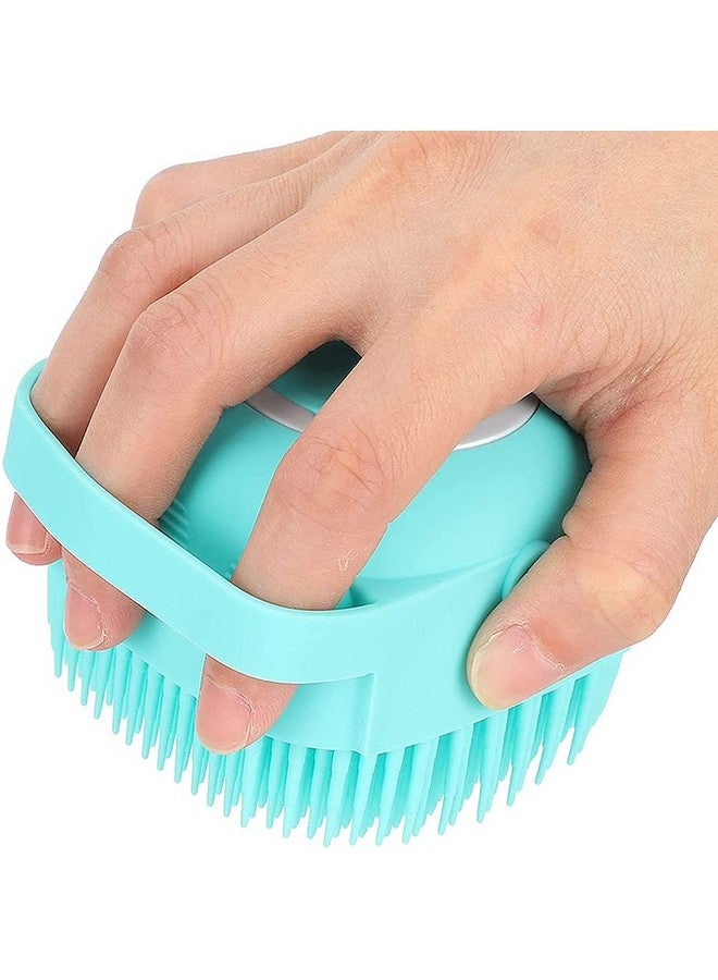 SURORAIN Pet Dog Bath Brush Soft Silicone Dog Shampoo Brush, Brush Hair Fur Grooming Cleaning Brush Soft Shampoo Dispenser (Blue) - Image 5