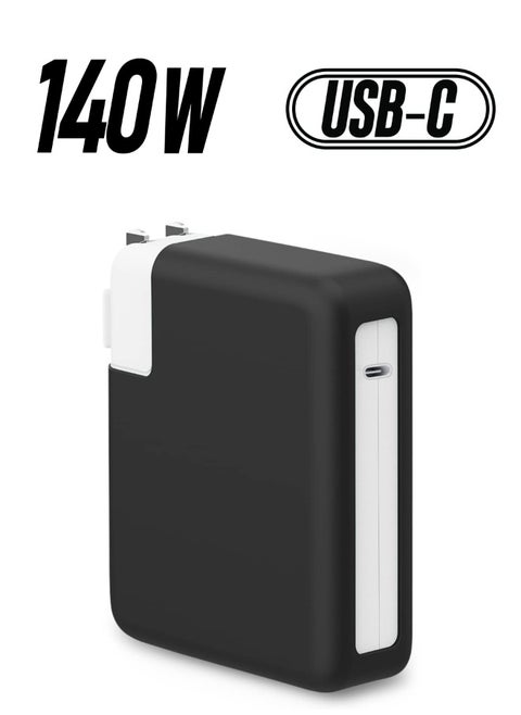 Charger Case for Apple MacBook Pro, for M1 Max/M1 Pro 140w Power Adapter Black Silicone Case for Computer Charger Anti-drop Dust Case