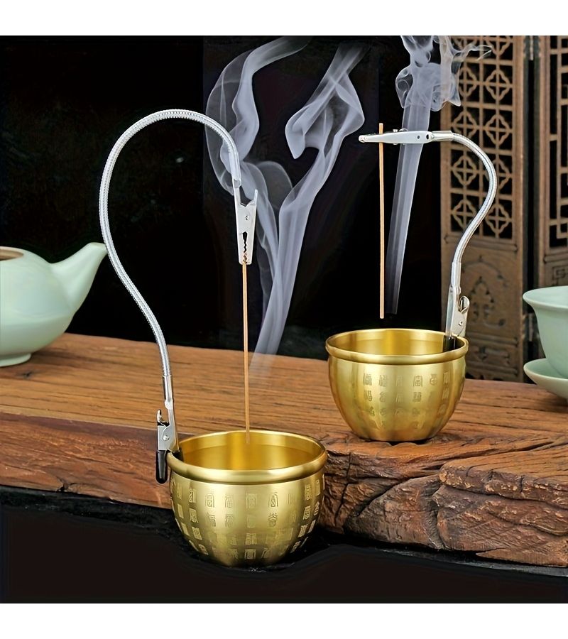 Silvery Adjustable Metal Mosquito Coil Holder With Double Headed Crocodile Clips For Indoor Outdoor Camping - Image 2