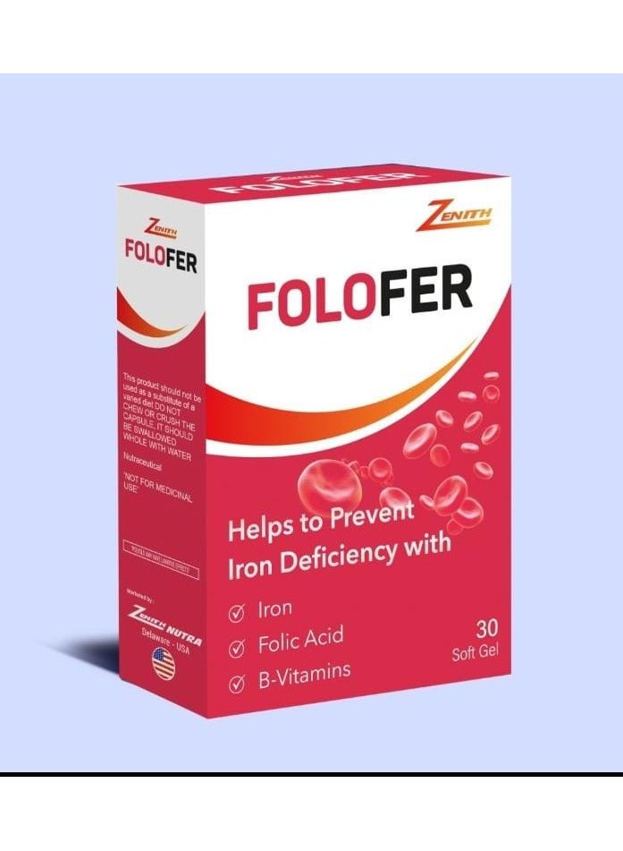FOLOFER IRON SUPPLEMENT 30 SOFTGEL