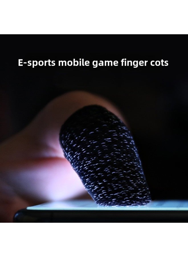Gaming Finger Sleeve Sweatproof Mobile Game FingerBreathable-Product Color:【Black】 18 Needle Copper Fiber - Image 1