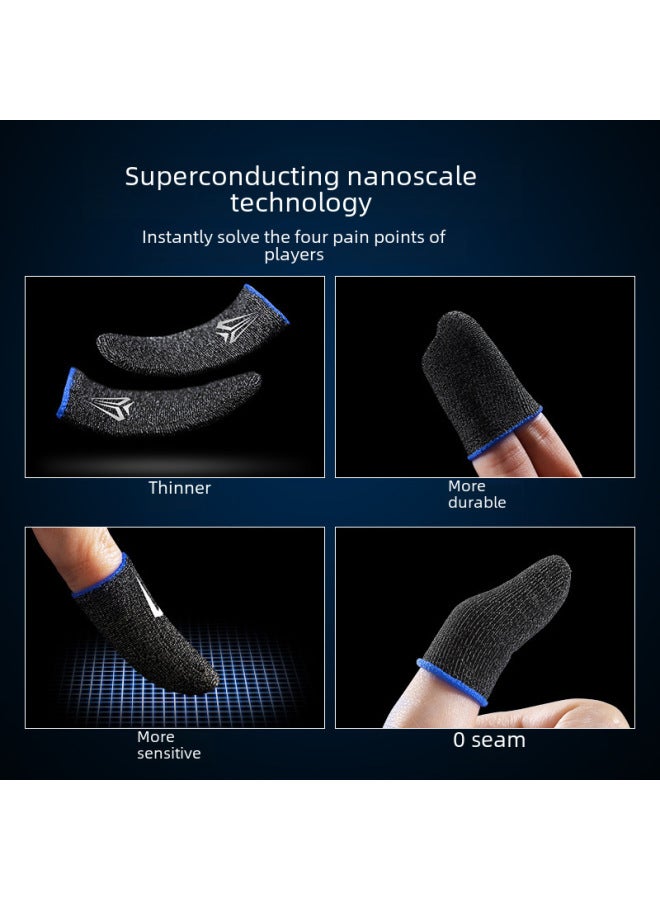 Gaming Finger Sleeve Sweatproof Mobile Game FingerBreathable-Product Color:【Black】 18 Needle Copper Fiber - Image 5