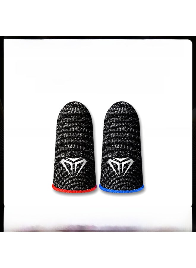 Gaming Finger Sleeve Sweatproof Mobile Game FingerBreathable-Product Color:【Black】 18 Needle Copper Fiber - Image 2