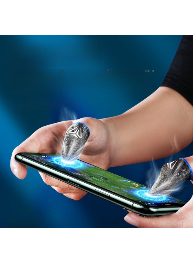 Gaming Finger Sleeve Sweatproof Mobile Game FingerBreathable-Product Color:【Black】 18 Needle Copper Fiber - Image 3