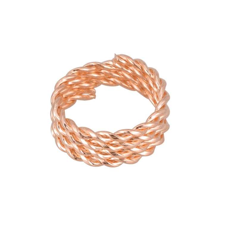 comfrt 30PCS Dreadlocks Beads Dreadlocks Cuffs Adjustable Wig Iron Hair BraidsStrong Iron Hair Cuffs Rings Accessories for Man Woman Hair Extension (Rose Golden) - Image 4