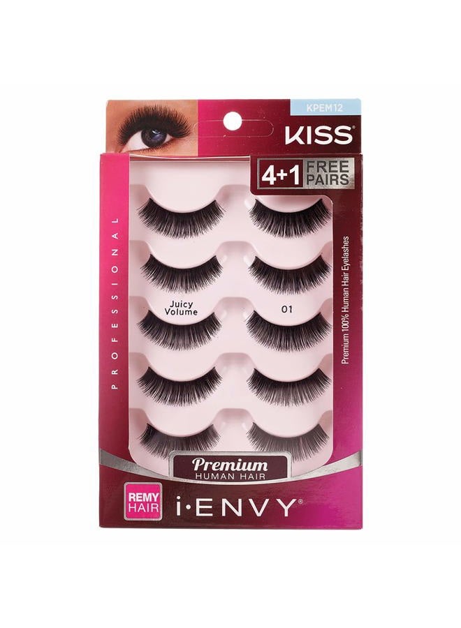 KISS I ENVY Multi Pack Eyelashes Juicy Volume 01 KPEM12  - Image 1