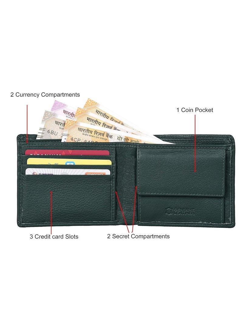 URBAN FOREST Dexter Leather Wallet For Men - Green - Image 4