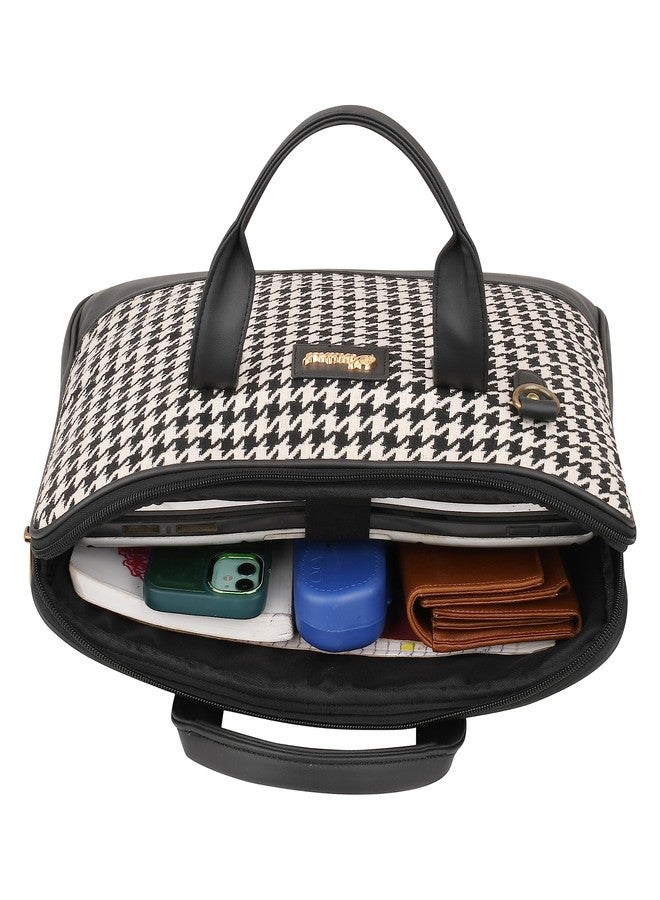 SENTINEL Houndstooth Pattern 15.6 Inches Women Laptop Bag| Women Office Laptop Bag| Laptop Bag| Laptop Case & Cover| Laptop Sleeve Messenger Bag - Image 5