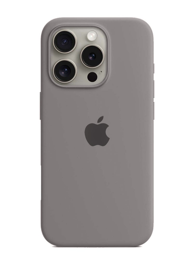 Apple iPhone 16 Pro Max 2024 Premium Soft Liquid Silicone Case Cover - Grey