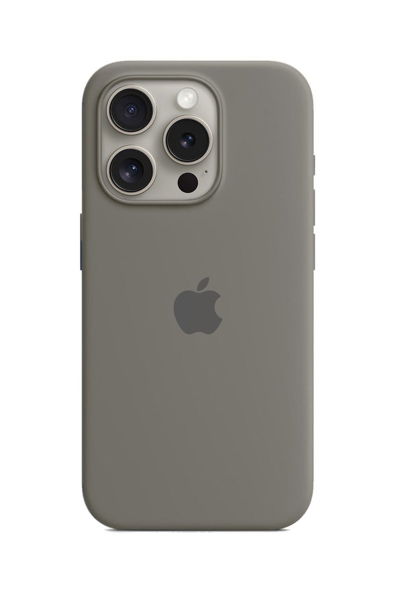 Apple iPhone 16 Pro Max 2024 Premium Soft Liquid Silicone Case Cover - Grey