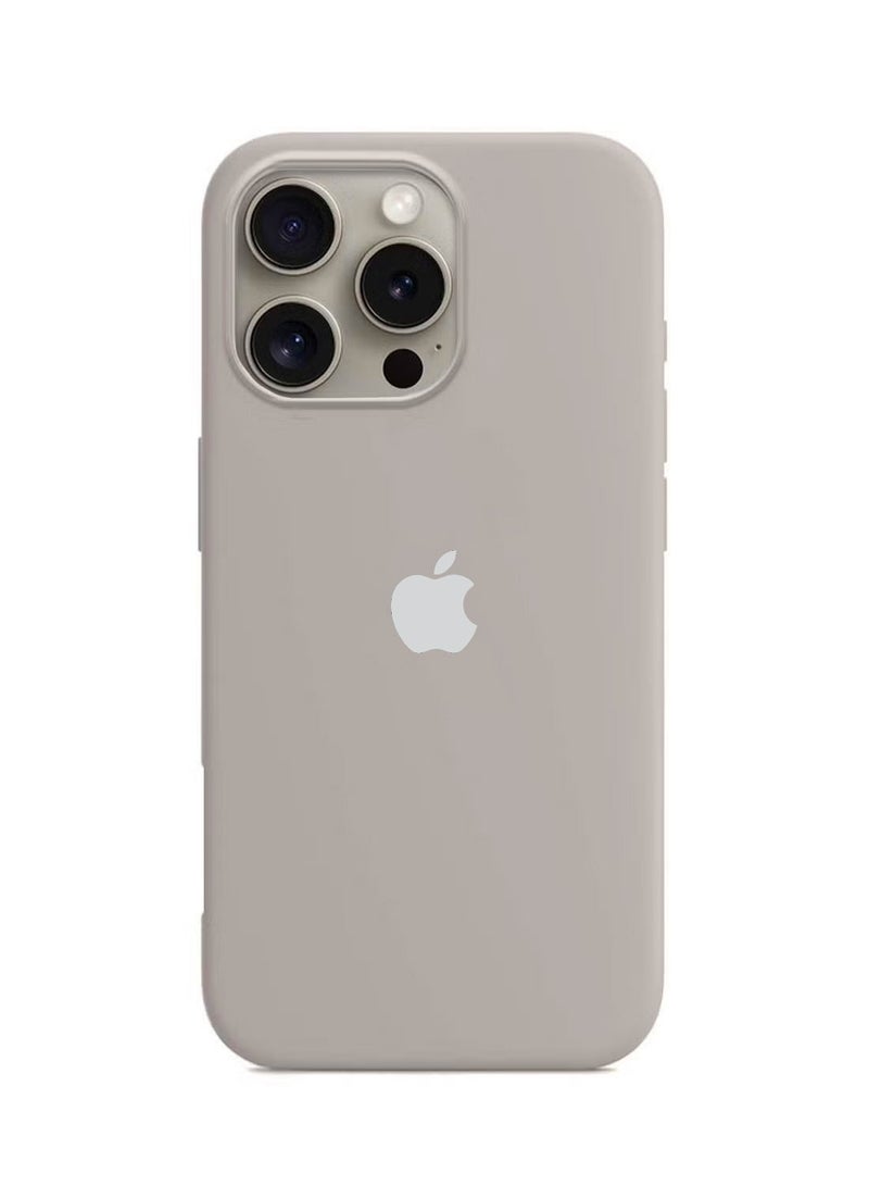 Apple iPhone 16 Pro Max 2024 Premium Soft Liquid Silicone Case Cover - Grey