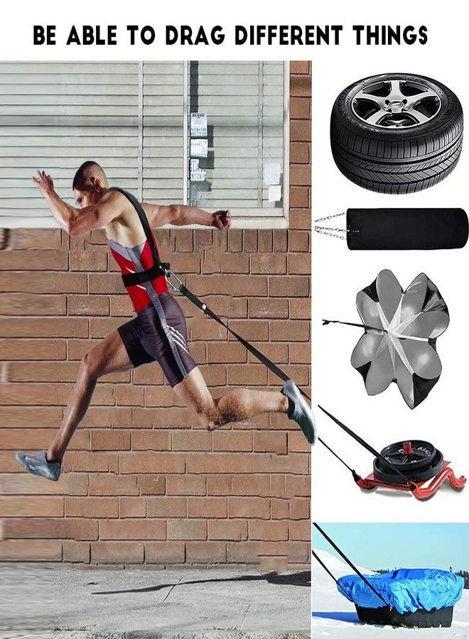 OYINDIZ Sled Harness, Weight Speed Sled Workout Tire Pulling Harness Resistance and Assistance Trainer Physical Training Resistance Rope Football Training Equipment Harness For Men and Women(6.6ft) - Image 4