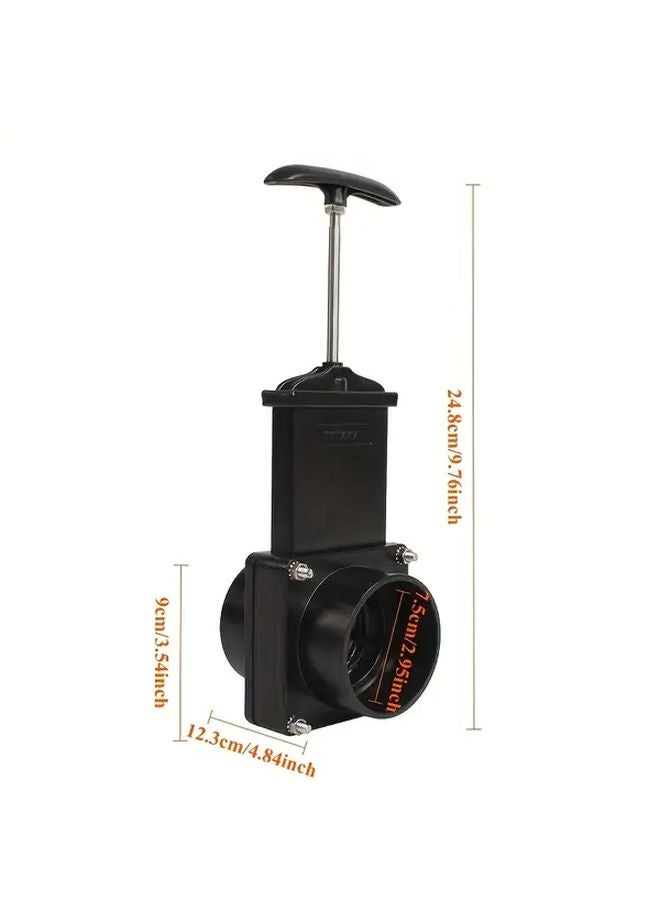 63MM Dual Function Drain Gate Valve For RV Motorhome Camper Caravan Clean Sewage Black Water Tanks - Image 5