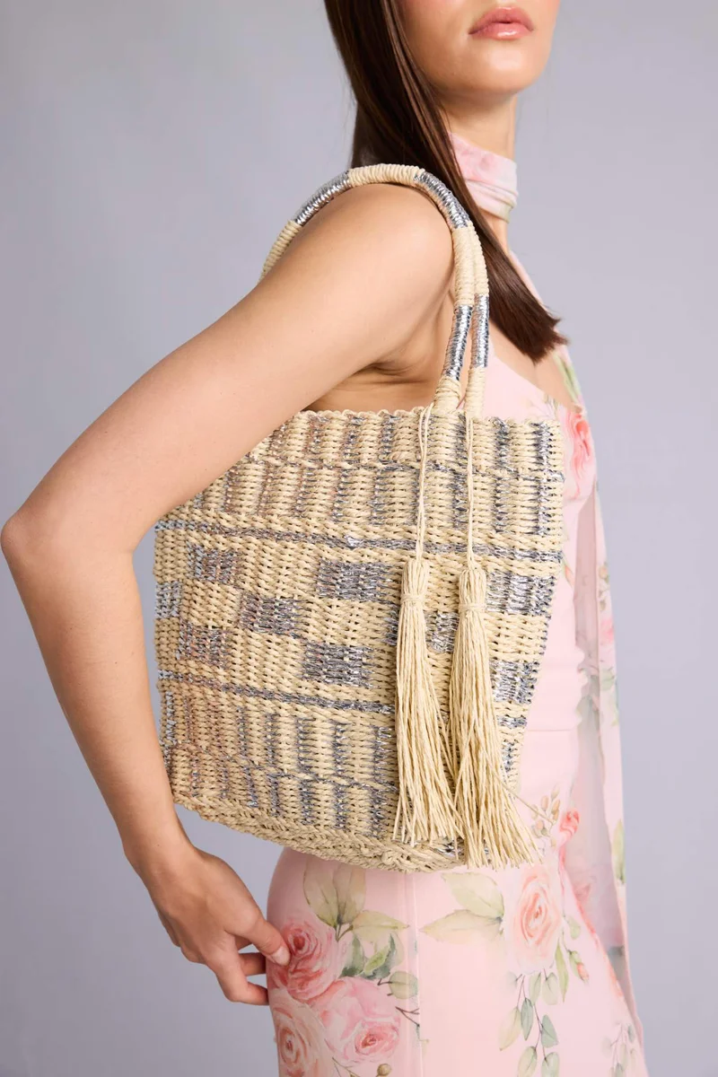 ديفاكتو Woman Straw Shoulder Bag