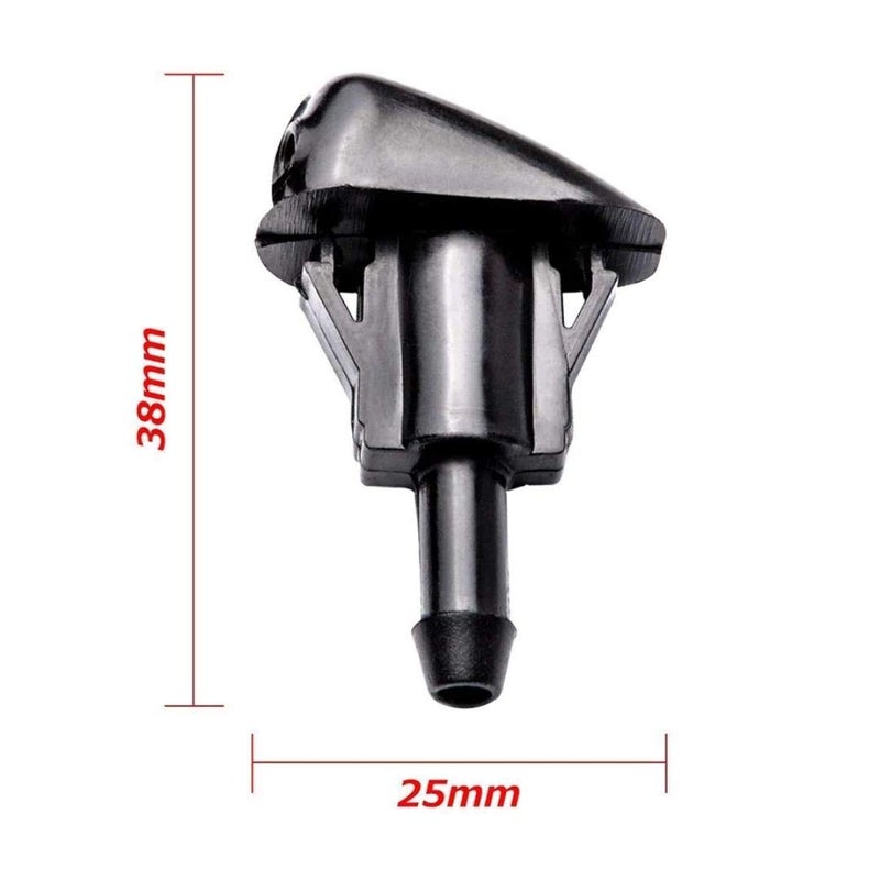 Auto-Ex باقة Auto-Ex من 2 فوهة رش مياه لمساحات الزجاج الأمامي متوافقة/بديلة لـ i10 / i20 / فيرنا - Image 1