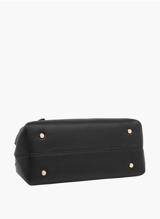 Celeste - Solid Tote Bag with Double Handles and Detachable Strap - Image 1