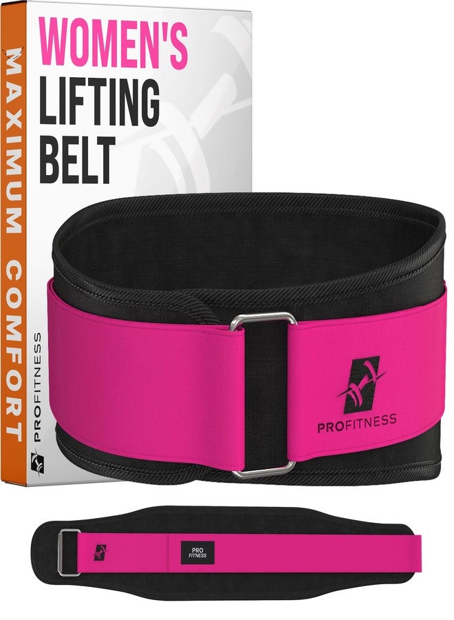 ProFitness Training Belt Women Ideal for Squats, Lunges - Deadlift Training Belt and Squats weight lifting belts for women - Powerlifting Belt for Men and Women (Black/Pink, Large) - Image 1