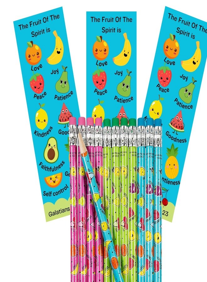 biblebanz Fruit of The Spirit Bookmarks and Pencils Set - 24 Bookmarks & 24 Pencils | Christian Scripture School Supplies, Church Prizes & Faith Gifts - Image 4