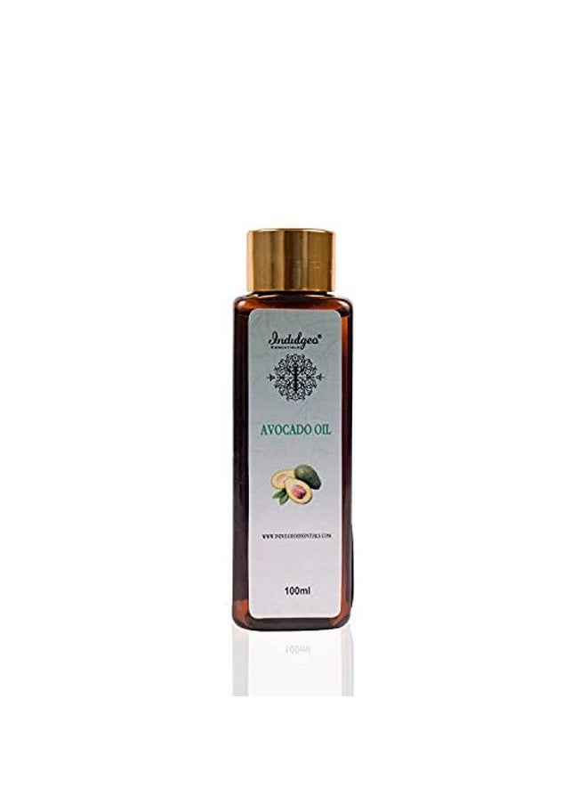 Indulgeo ESSENTIALS - Pure Avocado Oil For Hair & Skin (100Ml) 100% Natural Cold Pressed Avocado Moisturizer Carrier Oil For Hair/Face/Skin - Image 1