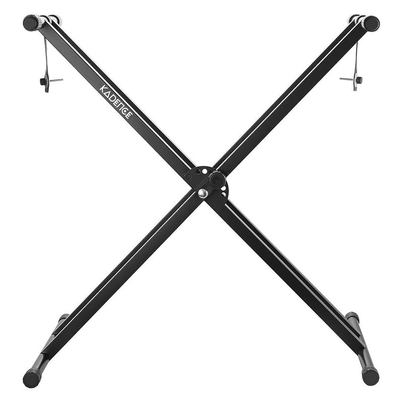 Kadence حامل بيانو قابل للتعديل مزدوج X ثقيل الوزن مع أحزمة قفل (NK13-3kg مزدوج الدعم) - Image 5